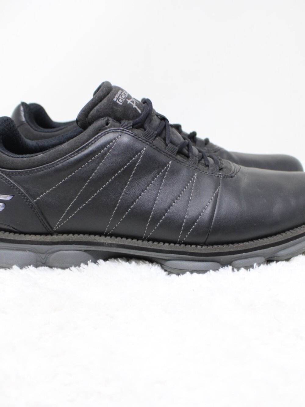 Skechers Go Golf Pro Golf Shoes Mens 11 Black Leather Spikes Lace up Sneakers